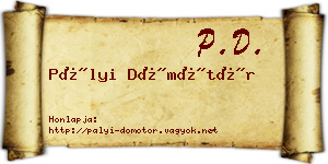Pályi Dömötör névjegykártya